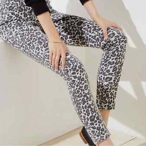 LOFT Skinny Jeans Leopard Print